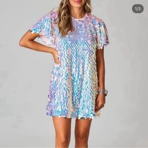 Buddy love dress ! Sparkle and sequin! Iridescent! Size small